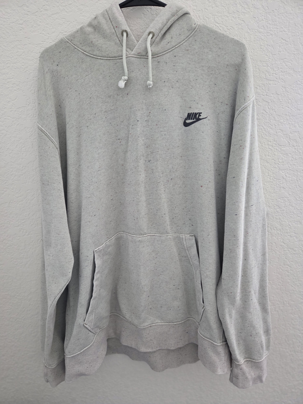 Nike Light Gray Speckled Pullover Hoodie